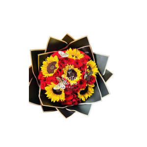Buquet de Girasoles y Rosas Rojas 6
