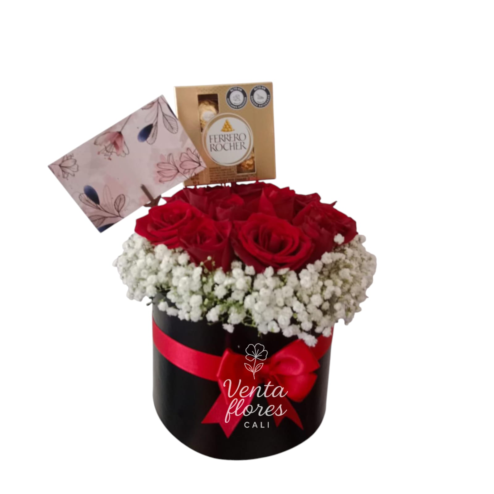 Caja con rosas y Chocolates 11