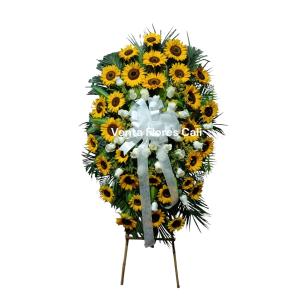 Arreglo Floral Fúnebre Con girasoles y rosas 58